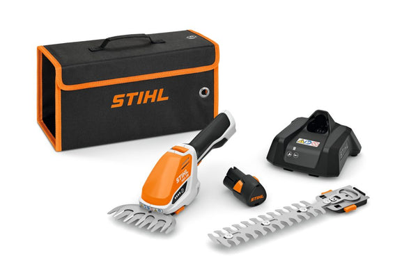 Pack cisaille à batterie STIHL HSA 26 avec batterie AS2 et chargeur AL1