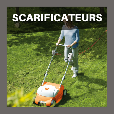 Scarificateur en utilisation