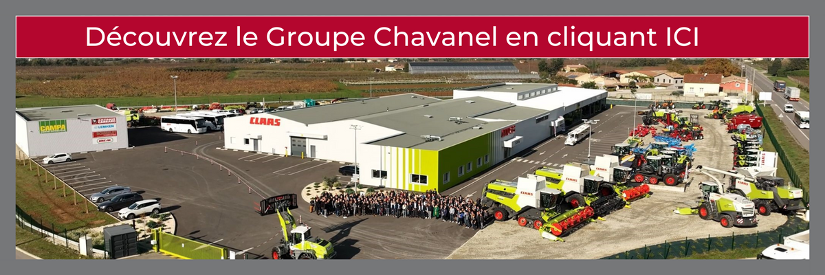 Photo de tout le groupe Chavanel qui propose des matériels agricole, d'espaces verts et de manutention.