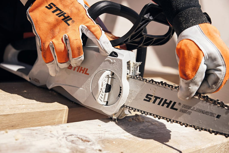 Tronçonneuse à batterie STIHL MSA 200 CB vue sur chaine