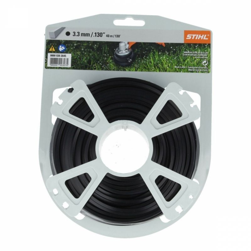 Fil rond de diamètre 3,3 mm x 40 m noir STIHL pour débrousailleuse